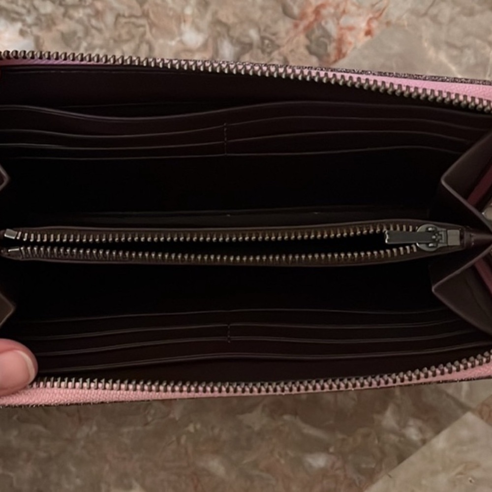Coach Metallic Pink Leather Wallet - Picture 5 of 5